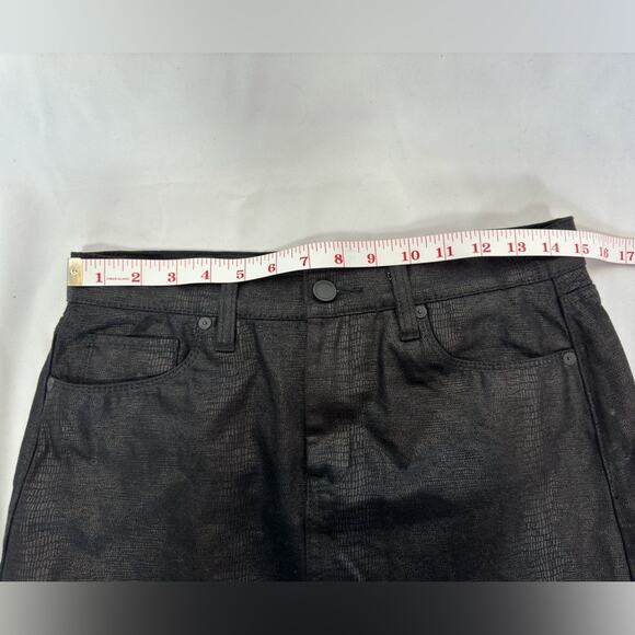 Blank NYC Black Snake Skin Cotton Mini Skirt Size 27 - Picture 9 of 11